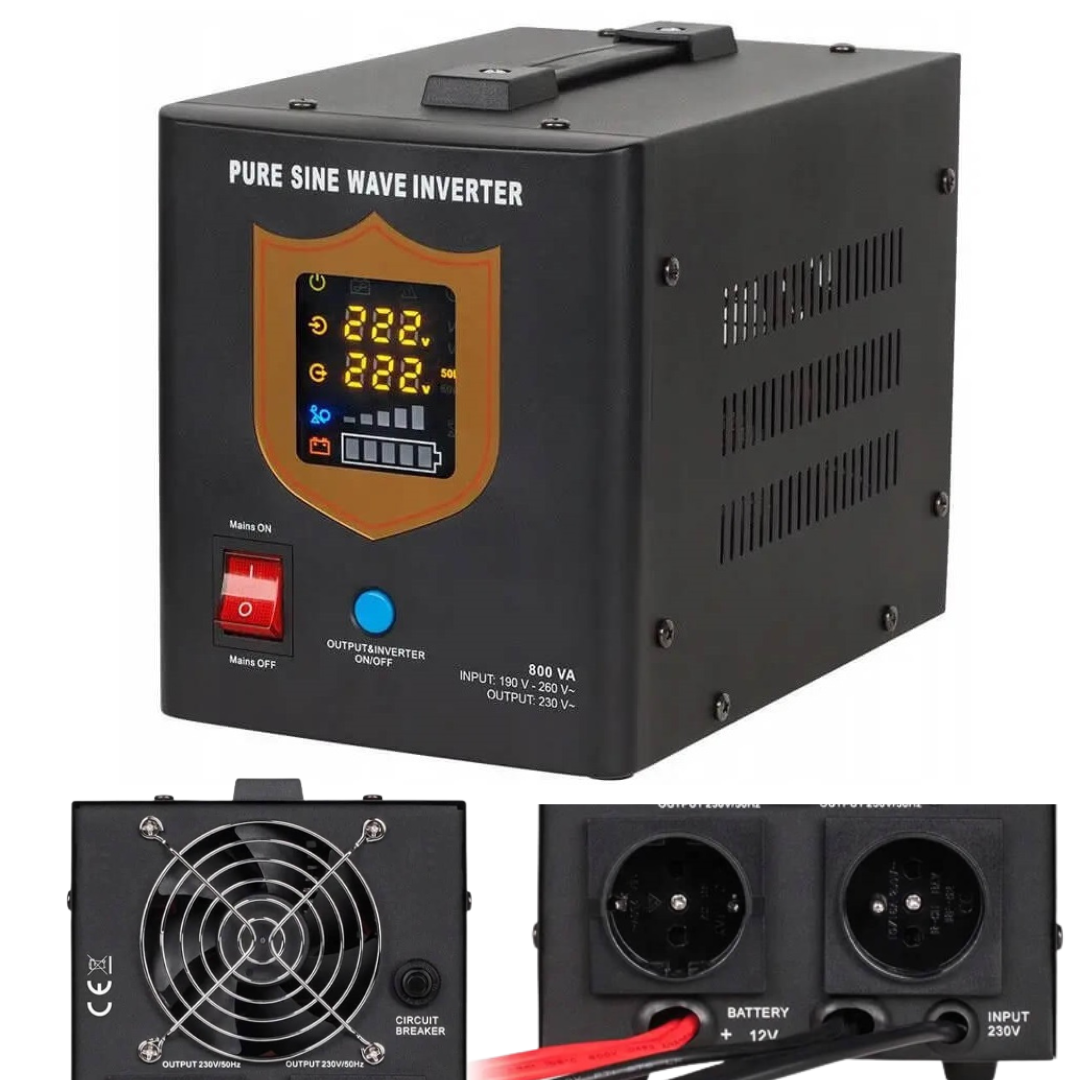 Инвертор аварийного питания с функцией зарядки аккумулятора 12V 230V ...