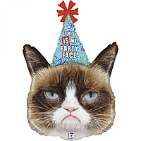 Фольгована куля Сварливий кіт (Grabo) в упаковці