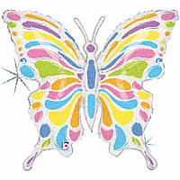 Фольгована куля Блискуча Метелик голографія (Grabo) в упаковці