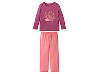 Пижама (лонгслив и штаны) для девочки Lupilu 308593 098-104 см (2-4 years) малиновый