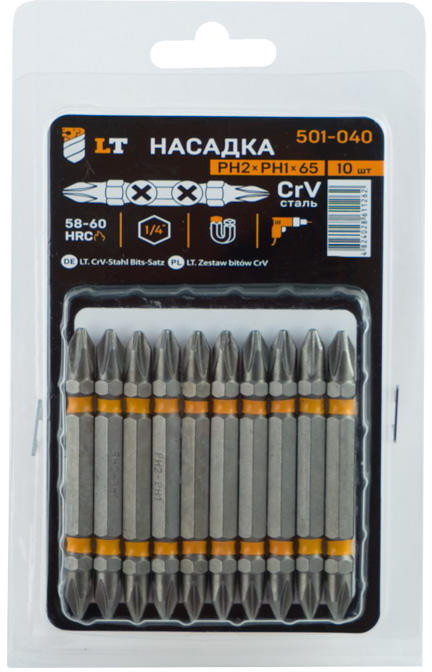 Купить Бита LT - PH1 x PH2 x 65 мм, цена 188.47 грн — Prom.ua (ID ...