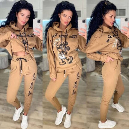 Чудовий костюм жіночий mickey mouse, тканина "Трикотаж на флісі" 42, 44, 46, 48 розмір 42, фото 1