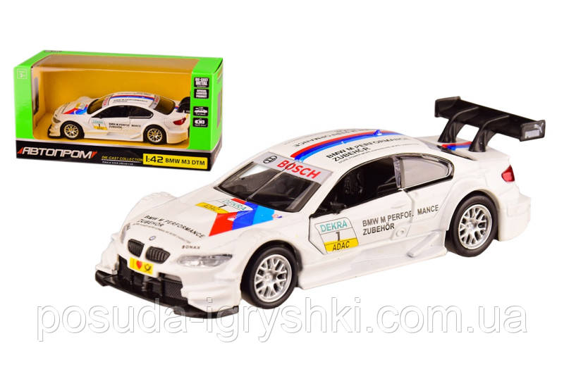 Машина металева АВТОПРОМ 4314 1:42 BMW M3 DTM, відкриваються двері, коробка 14,5*6,5*7 см, фото 1