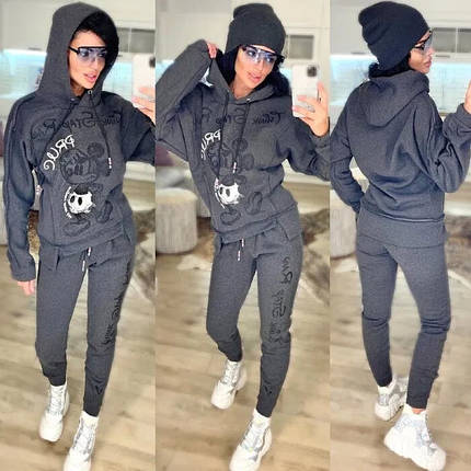 Чудовий костюм жіночий mickey mouse, тканина "Трикотаж на флісі" 42, 44, 46, 48, 50 розмір 42, фото 1