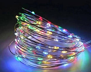 Світлодіодна LED гірлянда нитка краплі роси дріт 3 м на батарейках