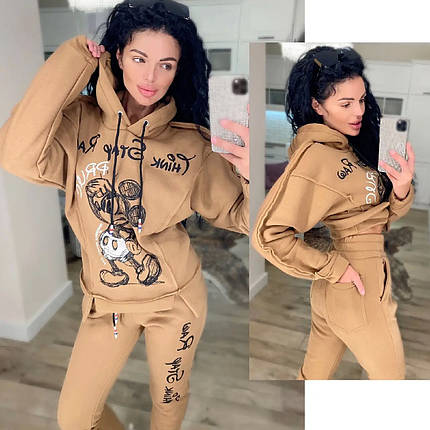 Чудовий костюм жіночий mickey mouse, тканина "Трикотаж на флісі" 36, 38, 40 розмір 36, фото 2