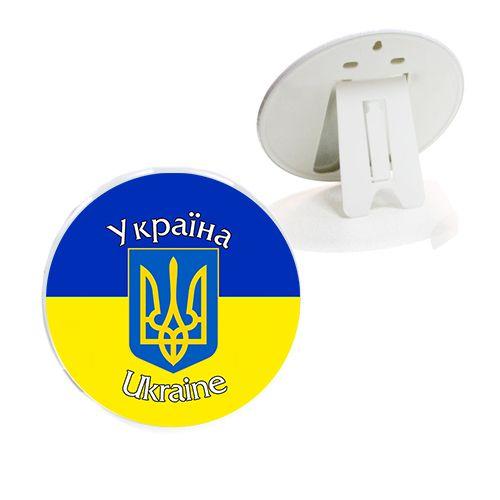 Рамка на підставці "Україна" (діаметр: 6 см) [tsi185839-TSI]