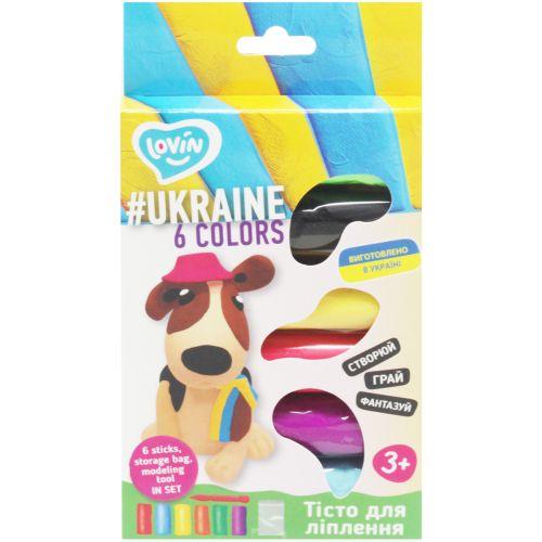 Тісто для ліплення "#Ukraine Lovin" 6 кольорів [tsi187661-TSI]