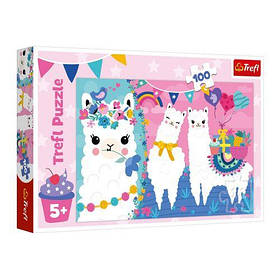 Пазли "Веселі лами", 100 елем. [tsi179754-TSI]