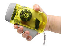 Фонарик ручной светодиодный с аккумулятором с динамо машиной Watton WT-092 желтый