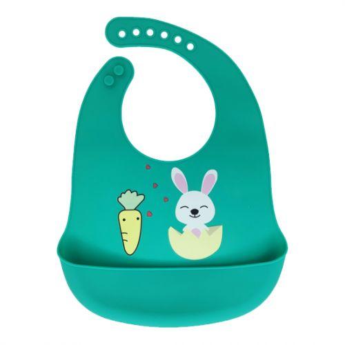 Слинявчик силіконовий "Зайка", зелений [tsi183201-TSI], фото 1