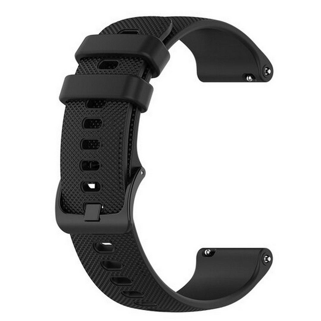 Універсальний силіконовий ремінець для Amazfit, Haylou, Huawei, Samsung, Xiaomi, шириною кріплення 22 мм, Black