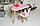 Дитячий столик хмарка і стільчик вушка зайчика рожеві з білим сидінням. Столик для ігор, занять, їжі, фото 3