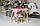 Дитячий столик хмарка і стільчик вушка зайчика рожеві з білим сидінням. Столик для ігор, занять, їжі, фото 7