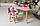 Дитячий столик хмарка і стільчик ведмежа з рожевим сидінням. Столик для ігор, занять, їжі, фото 5
