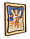 Ікона Андрія Первозванного 12x15см на синьому фоні в дерев'яному витягнутому кіоті, фото 8