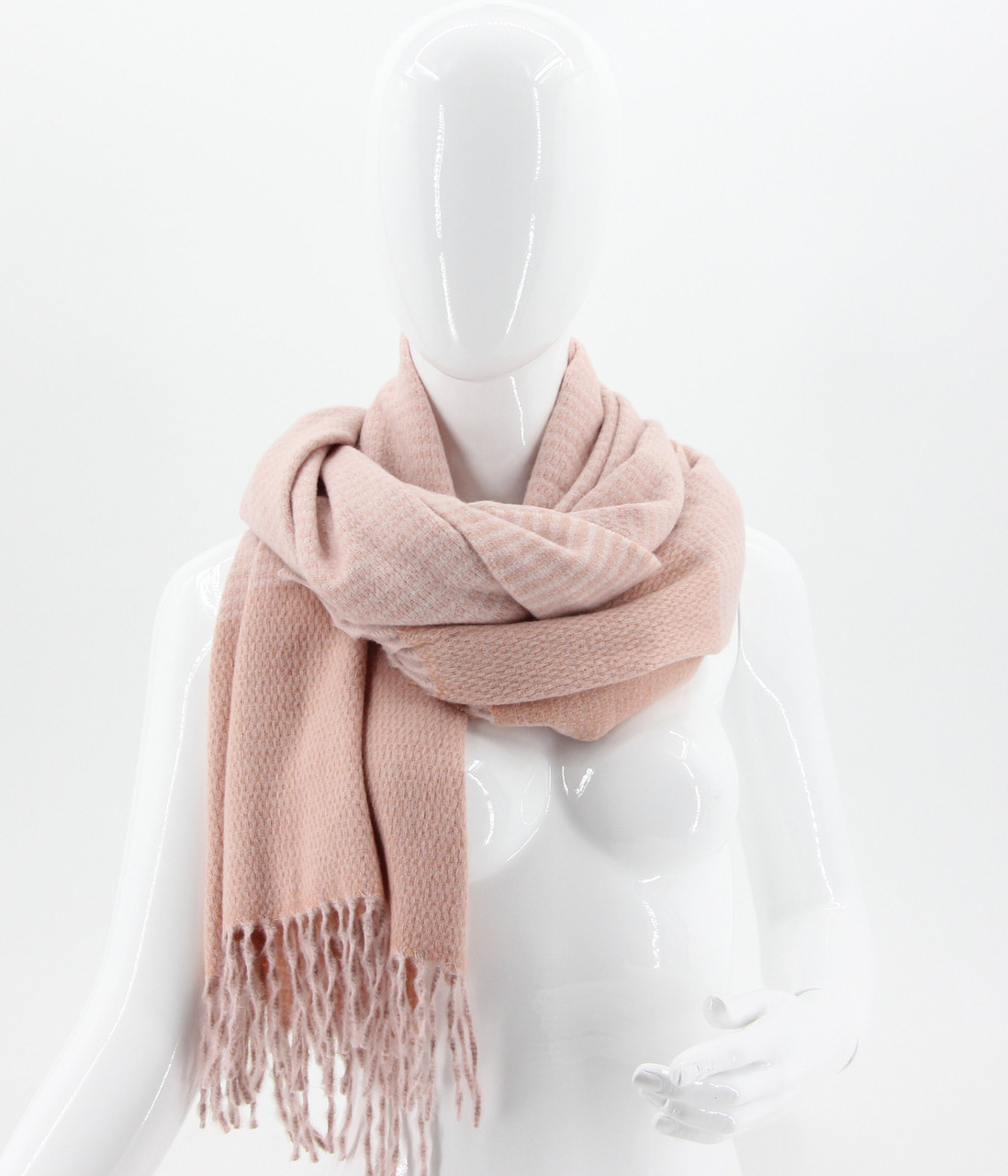 Шарф M&JJ ДЕЛІ Персик-Рожевий 180х65 см (8546), фото 1