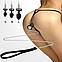Силіконова анальна пробка Art of Sex Metal Anal Plug with Leash size M з повідцем Black, фото 3