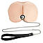 Силіконова анальна пробка Art of Sex Metal Anal Plug with Leash size M з повідцем Black, фото 4