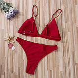 Роздільний жіночий купальник з якісного швидковисихаючого еластану – роздільний купальник для басейну та моря, фото 9