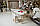 Дитячий столик хмарка і стільчик метелик білий. Столик для ігор, занять, їжі, фото 7