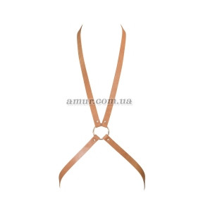 Портупея Bijoux Indiscrets MAZE — 8 Harness, коричнева, екошкіра