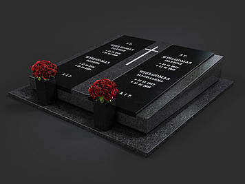 Європейський подвійний пам'ятник на двох із габро на могилу