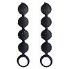 Анальні намисто кульки 15 см чорного кольору силікон, фото 5