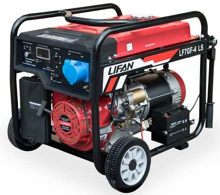 Бензиновый Генератор LIFAN LF7GF-4LS 7 КВт/7,7 КВт 1 Фаза (газ/бензин ...