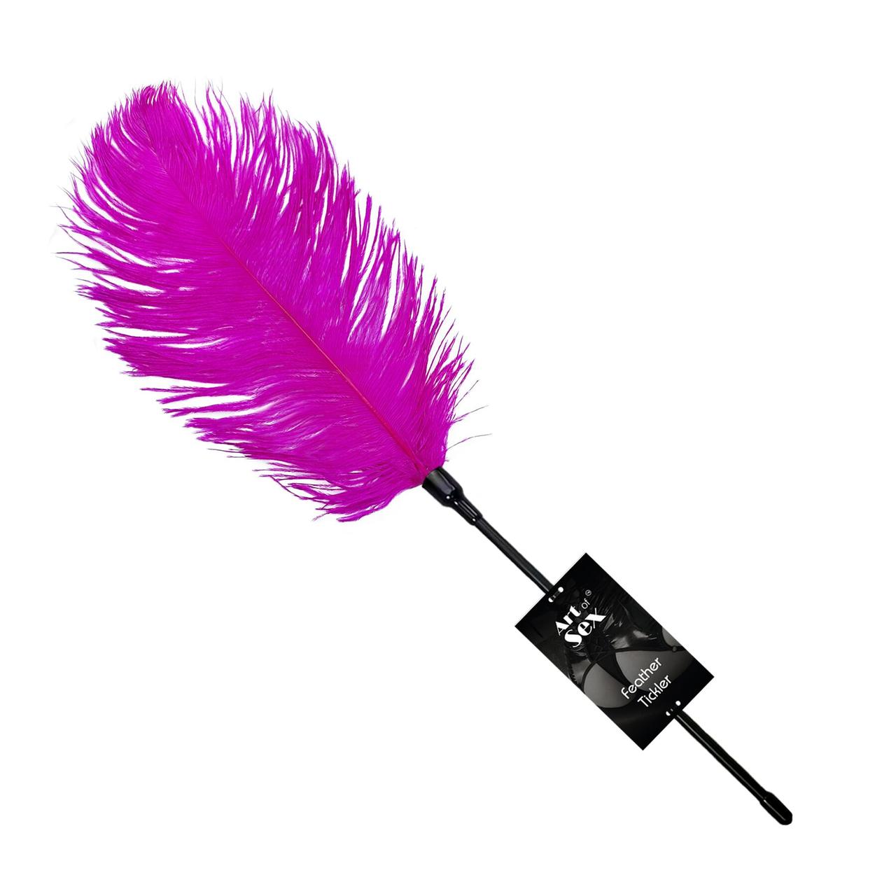 Лоскоталка зі страусиним пером  Art of Sex - Feather Tickler, колір Темно-рожевий Кітті