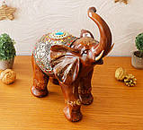 Статуетка Слона із прикрасами, хобот до верху 30 см, фото 5