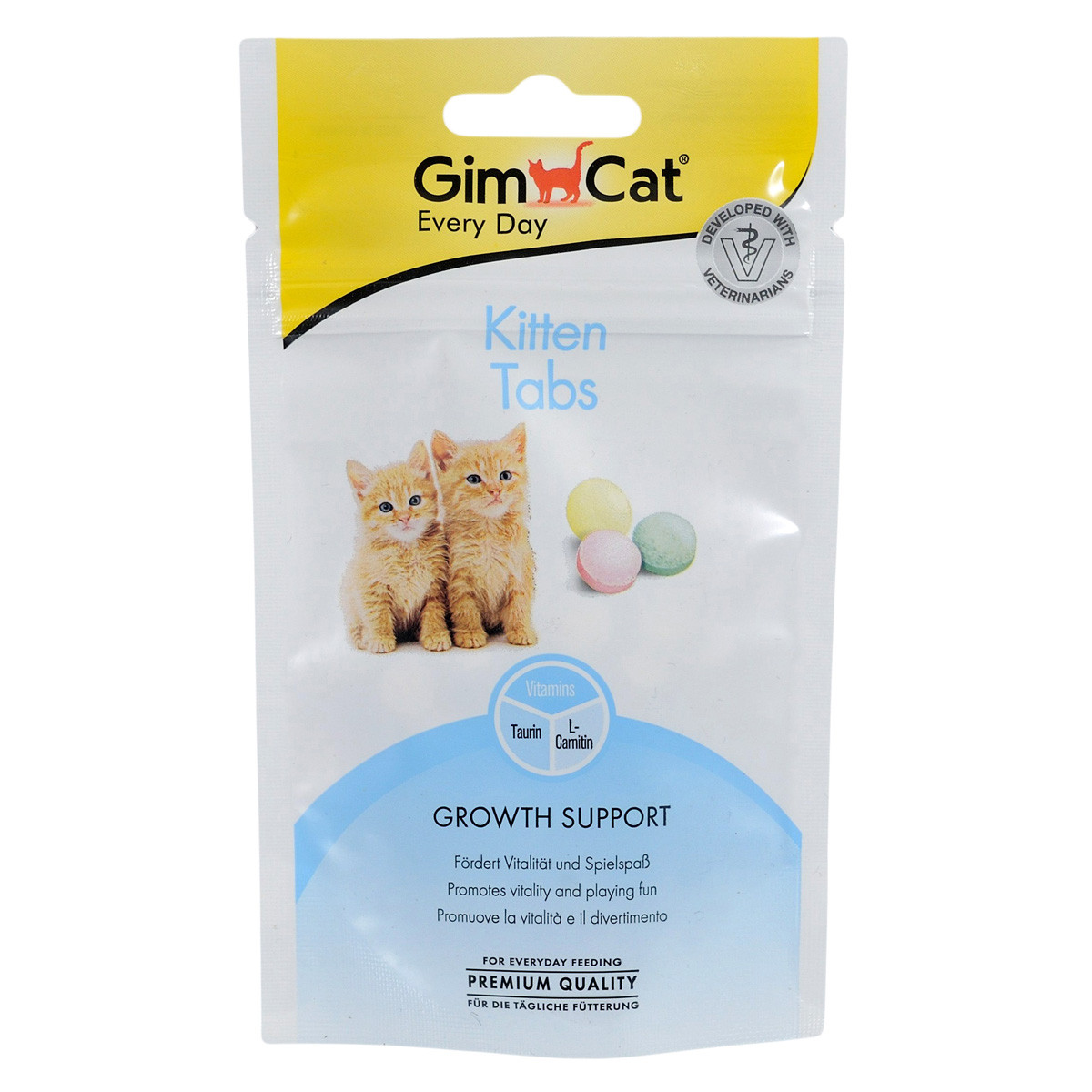 Кіттен Табс ДжимКет GimCat Every Day Kitten Tabs вітаміни для кошенят, 40 г