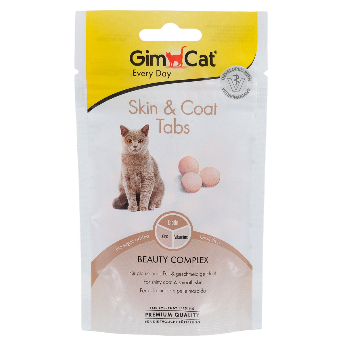 Вітаміни для здорової шкіри та вовни ДжимКет GimCat Every Day Skin&Coat для котів, 40 г