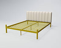 Кровать с мягким изголовьем Фуксия металл Желтый 120*190 см (Tenero TM)