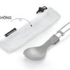 Складна ложка-вилка Naturehike Titanium spork NH18C001-J Сірий, фото 5