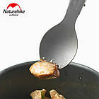 Складна ложка-вилка Naturehike Titanium spork NH18C001-J Сірий, фото 6