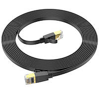 Сетевой кабель для интернета HOCO US07 General |5м/RJ45/cat-6| Черный