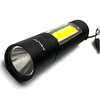 LED фонарь ручной COP Micro USB карманный 2 в 1 XPE+COB.light RI-510 880000W