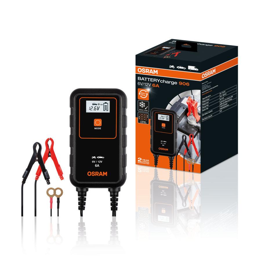 Зарядний пристрій для акумуляторів OSRAM BATTERYcharger 906, 6V — 12 V, 6 A*год (OEBCS906)