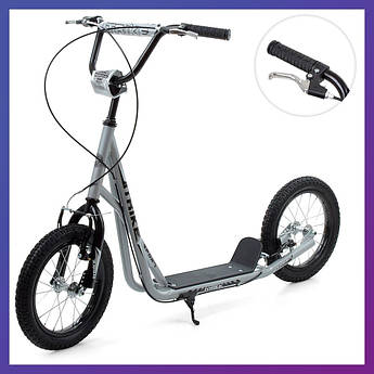 Самокат міський двоколісний для дорослих і дітей від 8 років SR 2-045-1-G сірий