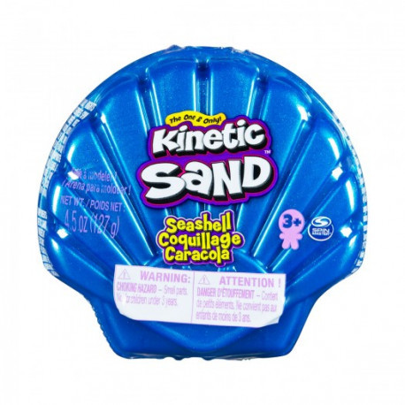Кінетичний пісок "Мушля" Kinetic Sand (блакитний, 127 г)
