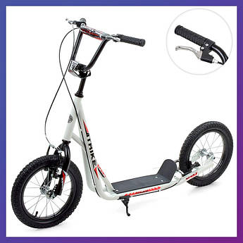 Самокат міський двоколісний для дорослих і дітей від 8 років SR 2-045-1-W білий