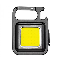 Акумуляторний LED ліхтарик брелок - 500 лм, 500 мАг, Type-C (4 режима, карабін, магніт)