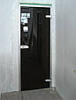 Скляні двері міжкімнатні в алюмінієвій коробці матовані, фото 2