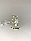 Стильна срібна каблучка з емаллю жіноча "Древо життя" Каблучка срібло 925 проби, фото 5