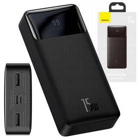 Baseus Power Bank 30000mAh 15W зовнішній акумулятор (чорний) 02370