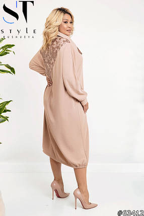 Чудова жіноча сукня Oversize, тканина "Костюмна" 56, 58, 60, 62, 64, 66 розмір 56, фото 3
