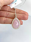 Срібний кулон з рожевим кварцом Жанетт, фото 2