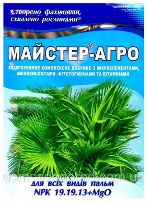 Комплексне добриво МАСТЕР-АГРО 19.19.13 для пальм Valagro 25 г
