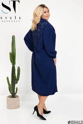 Чудова жіноча сукня Oversize, тканина "Костюмна" 52, 54, 58, 60, 62, 64, 66 розмір 52, фото 3